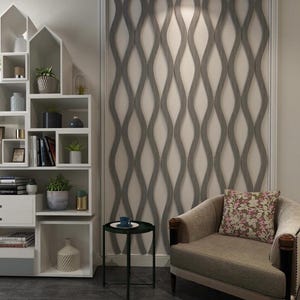 Wavy Wooden Slat Wall Panel – Custom 3D Wooden Wall Art, Decorative Panel in Any Size & Color