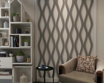 Wavy Wooden Slat Wall Panel – Custom 3D Wooden Wall Art, Decorative Panel in Any Size & Color