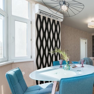Wavy wooden wall slat, Curvy wall Slat, 3d wall panels, Wood wall design, Aesthetic room decor