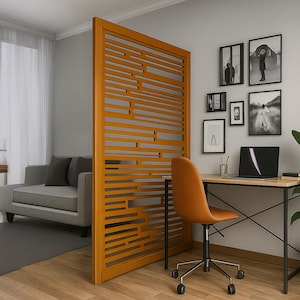 Framed Custom Room Divider Panels, Choose Your Material and Color,  Aluminum, Wood, Plywood, Personalized Design Options