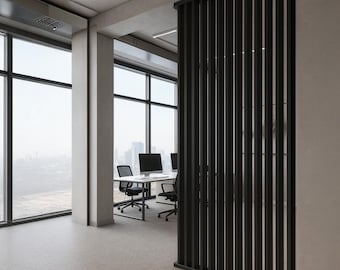 カスタムメイドの回転式木製スラットパーティション仕切り - Etsy 日本