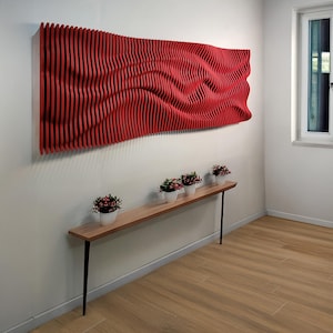 Acoustic Wall Panel Wood Parametric Design Wall Decor - Etsy