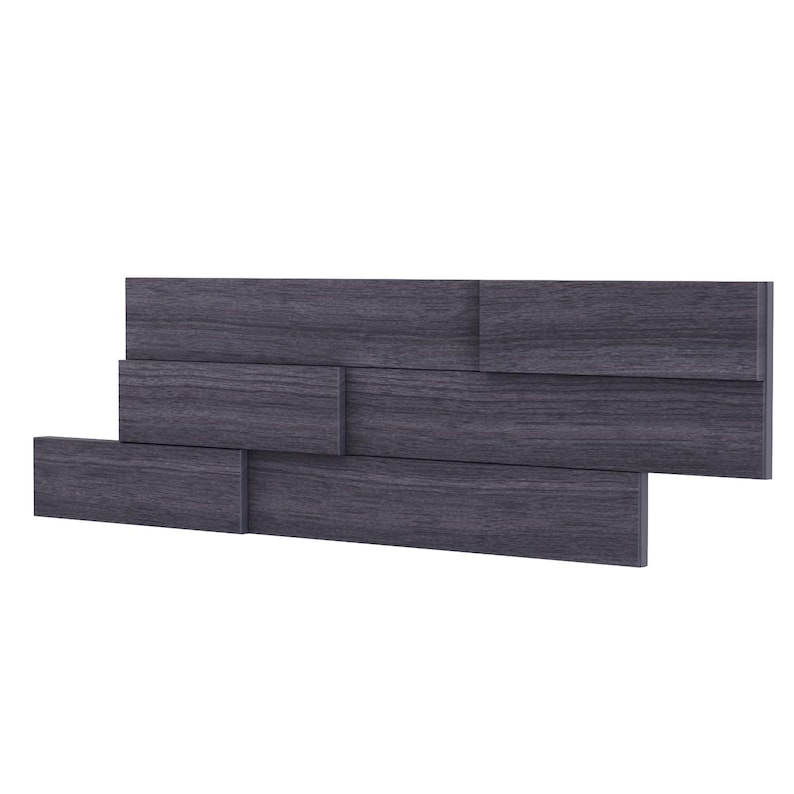 Natürliche 3D Wandfliesen aus Holz | Massivholz Ziegelplatten | Moderne rustikale Akzent-Wandkunst für Wohnzimmer und Schlafzimmer Gray
