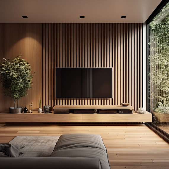 3D Wood Wall Panel, Wood Slat, 3d Wood Panel , Easy Installation