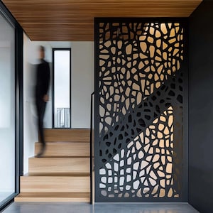 Custom Material and Custom Size Panel, Wall Partition, Room Divider, Modern Staircase Privacy Screen, Stairwell Partition for Home & Office