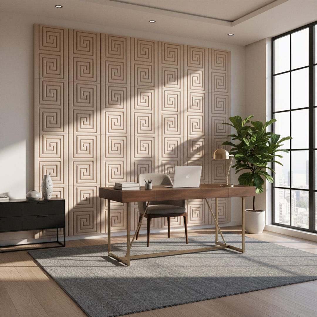 3D Acoustic Wall Panels: Modern Wave MDF Tiles (set of 4) - Etsy