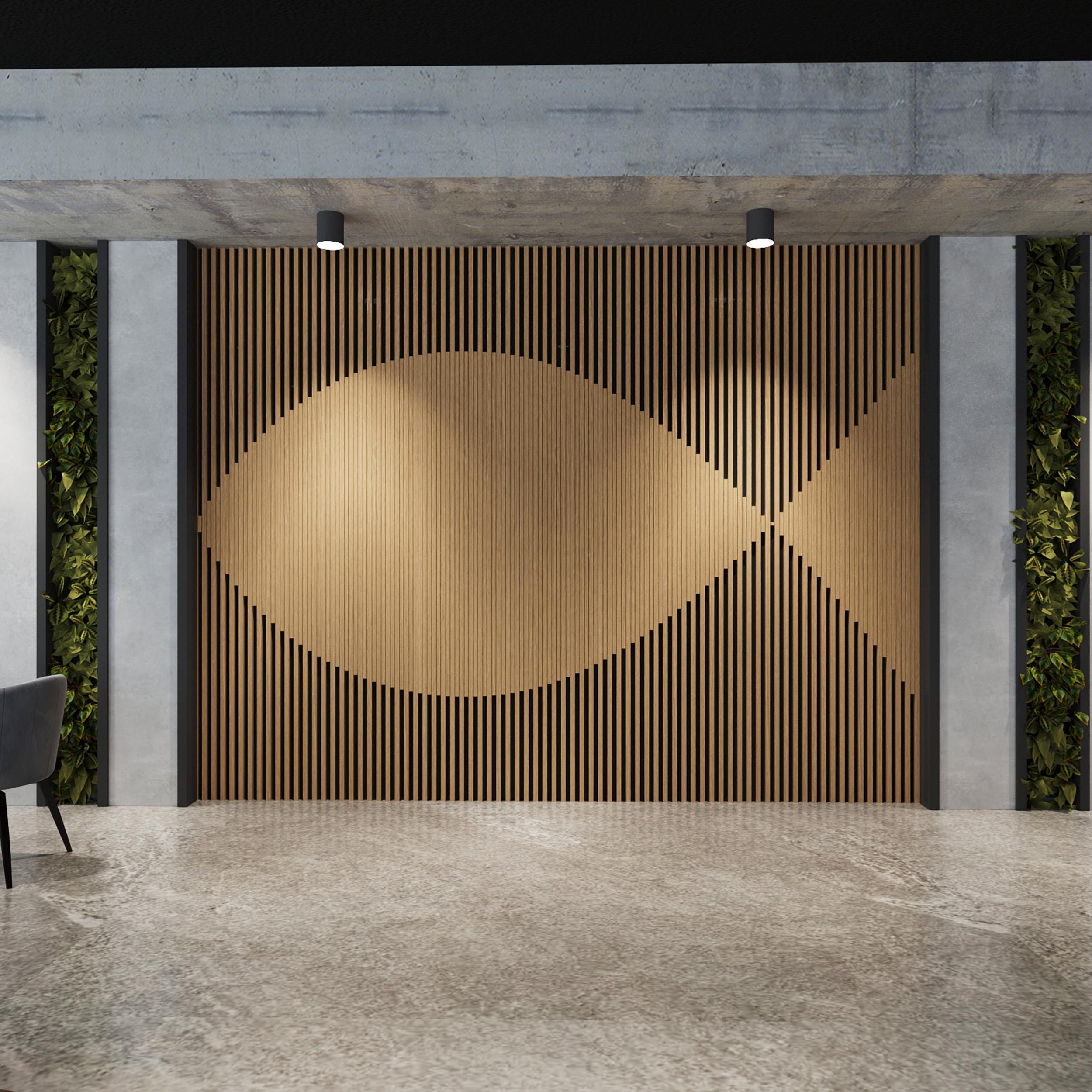 Modern Oak Wall Slat Panels – 3D Wooden Wall Decor | Custom Size ...