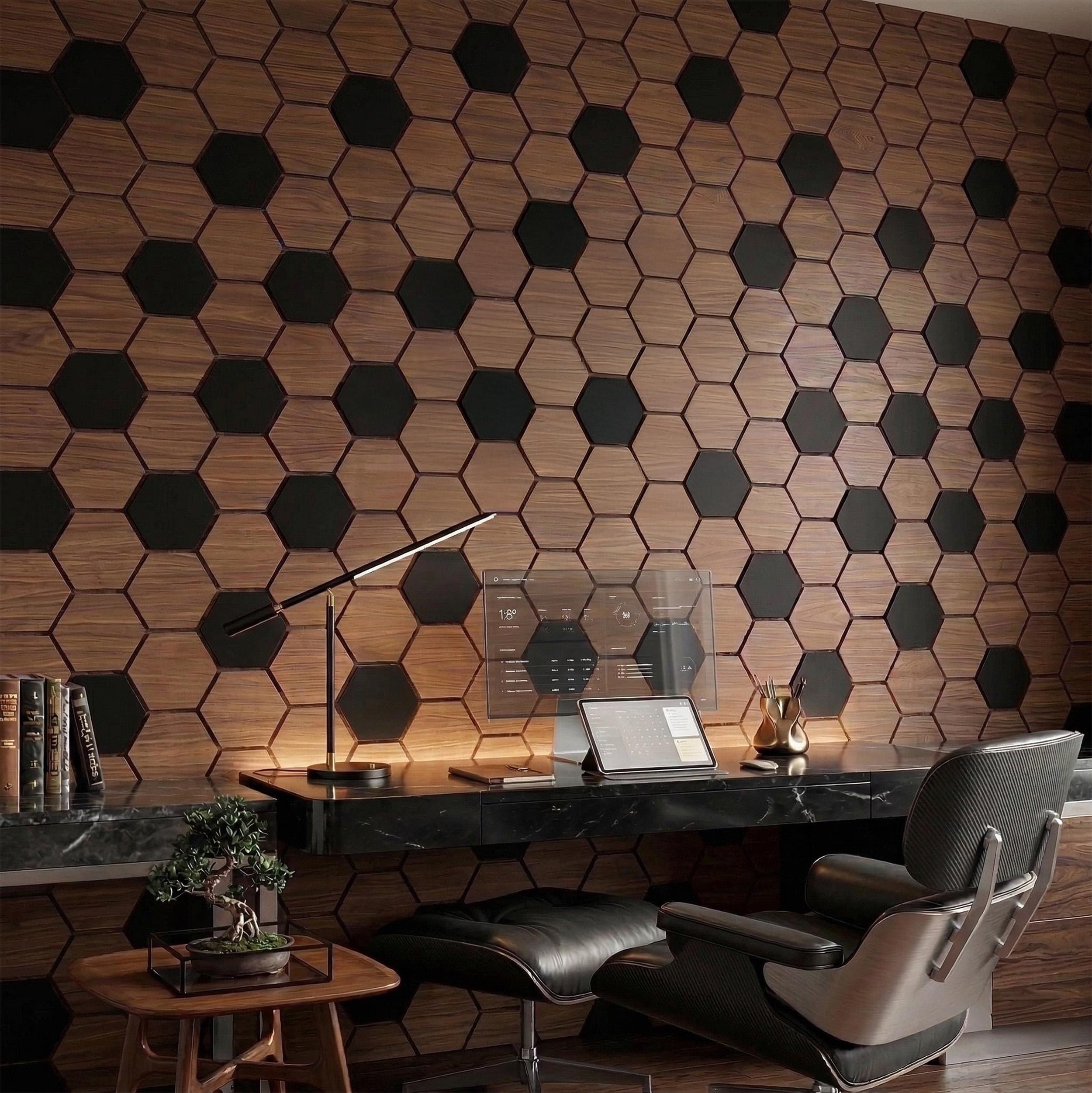 Easy-to-install Hexagon Honeycomb Wooden Wall Decor - Etsy