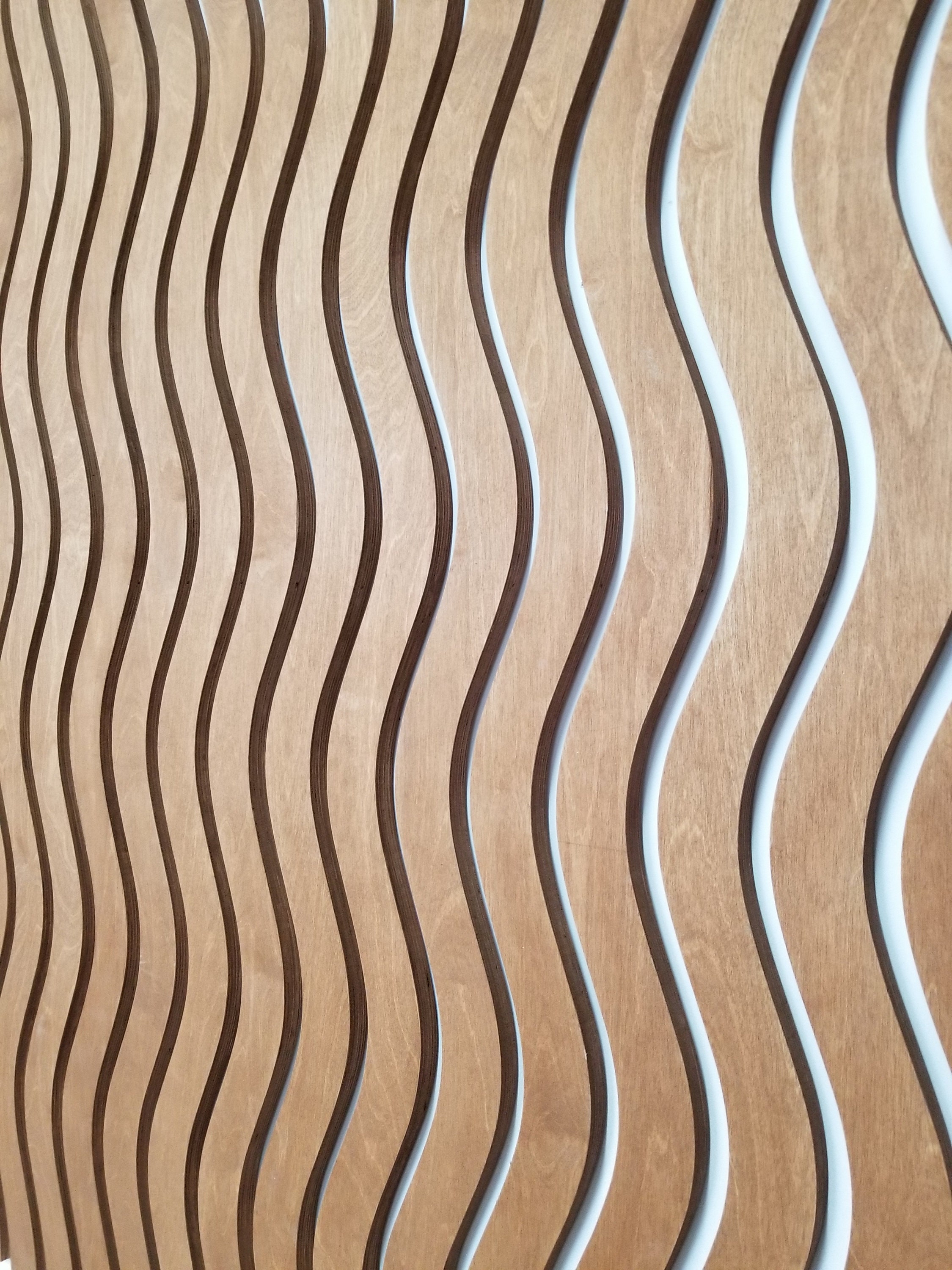 Pannello in legno, pannello a parete in legno curvy, doghe in legno curvy  per soggiorno, pannelli personalizzati, facile installazione -  Italia