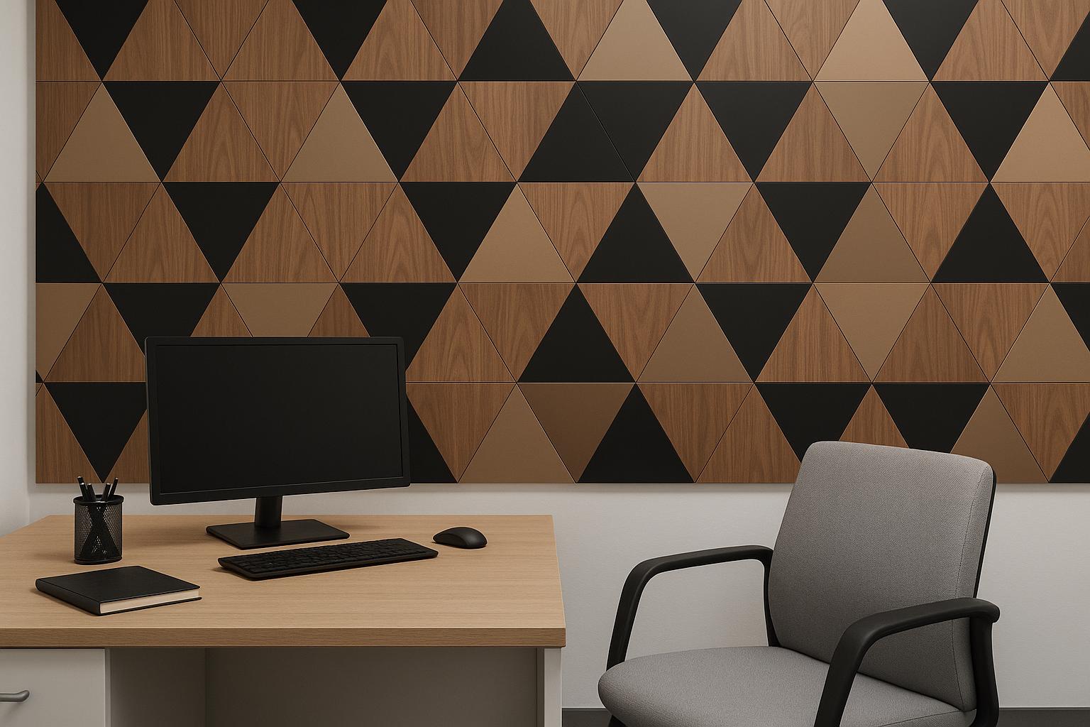 Acoustic Panel, 3d Triangle Wall Paneling, DIY Wall Décor Wooden Tiles ...