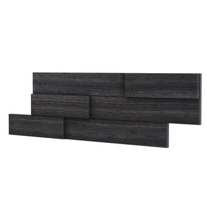 Natürliche 3D Wandfliesen aus Holz | Massivholz Ziegelplatten | Moderne rustikale Akzent-Wandkunst für Wohnzimmer und Schlafzimmer Black