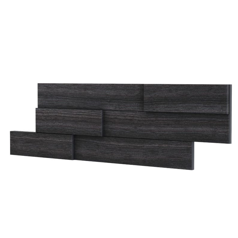 Natürliche 3D Wandfliesen aus Holz | Massivholz Ziegelplatten | Moderne rustikale Akzent-Wandkunst für Wohnzimmer und Schlafzimmer Black