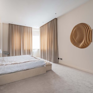 3D white modern parametric wall decor for living room or office
