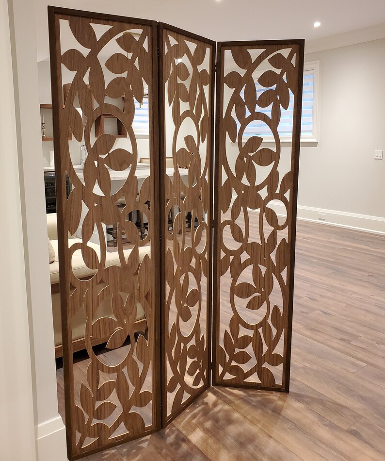Panel Folding Room Divider Freestanding Custom Design Etsy