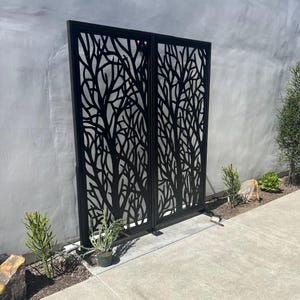Outdoor Privacy Screen Panel, Custom Decorative Fence Panel, Modern Patio Partition, Freestanding Garden Screen, Laser Cut Divider