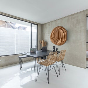 3D white modern parametric wall decor for living room or office