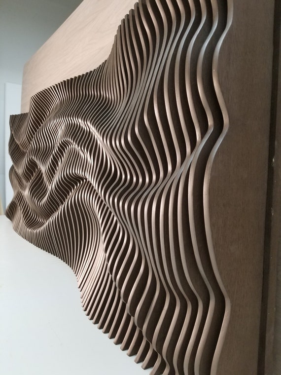 Parametric Wall Art, Abstract WOOD Wall Art, 3d Wall ART, Wall