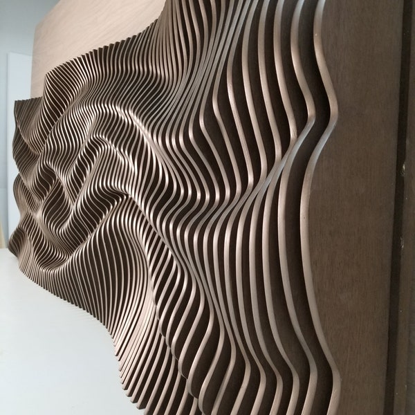 Parametric Wall Art, Abstract WOOD Wall Art, 3d Wall ART, Wall Decor, Headboard Idea, Wall Sculpture, Wall Art, Custom Design