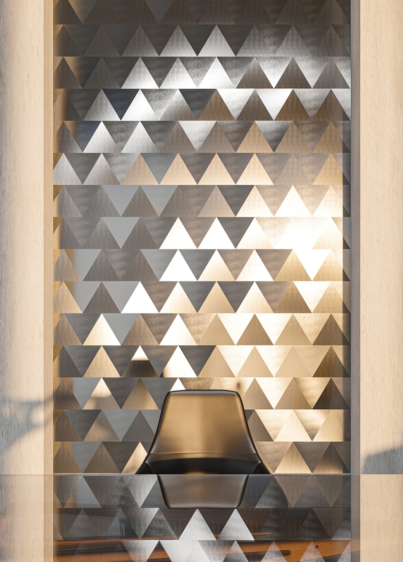 Geometric 3D Triangle Wall Panels: DIY Wooden Wall Art - Etsy