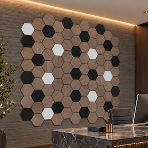 3D Hexagon Wall Tiles, Modern Geometric Honeycomb Wall Decor