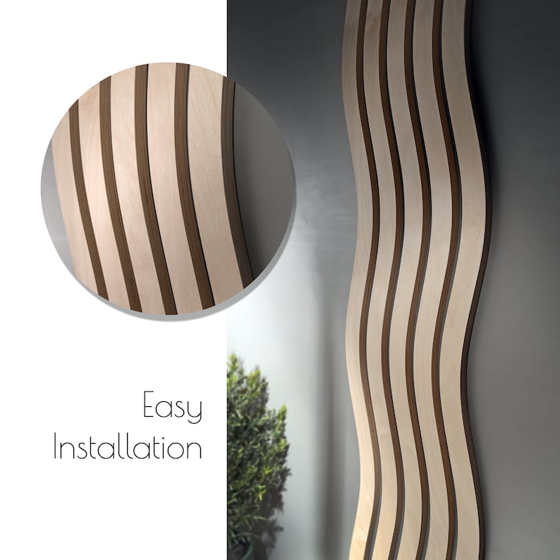 Craftivaart, craftivaart.com, Decorative Wood Panel, Curvy Wood Wall Panel, Curvy Wood Slat for Living Room, Custom Panels, Easy Installation, 3d panel, 3d wall art, wall design