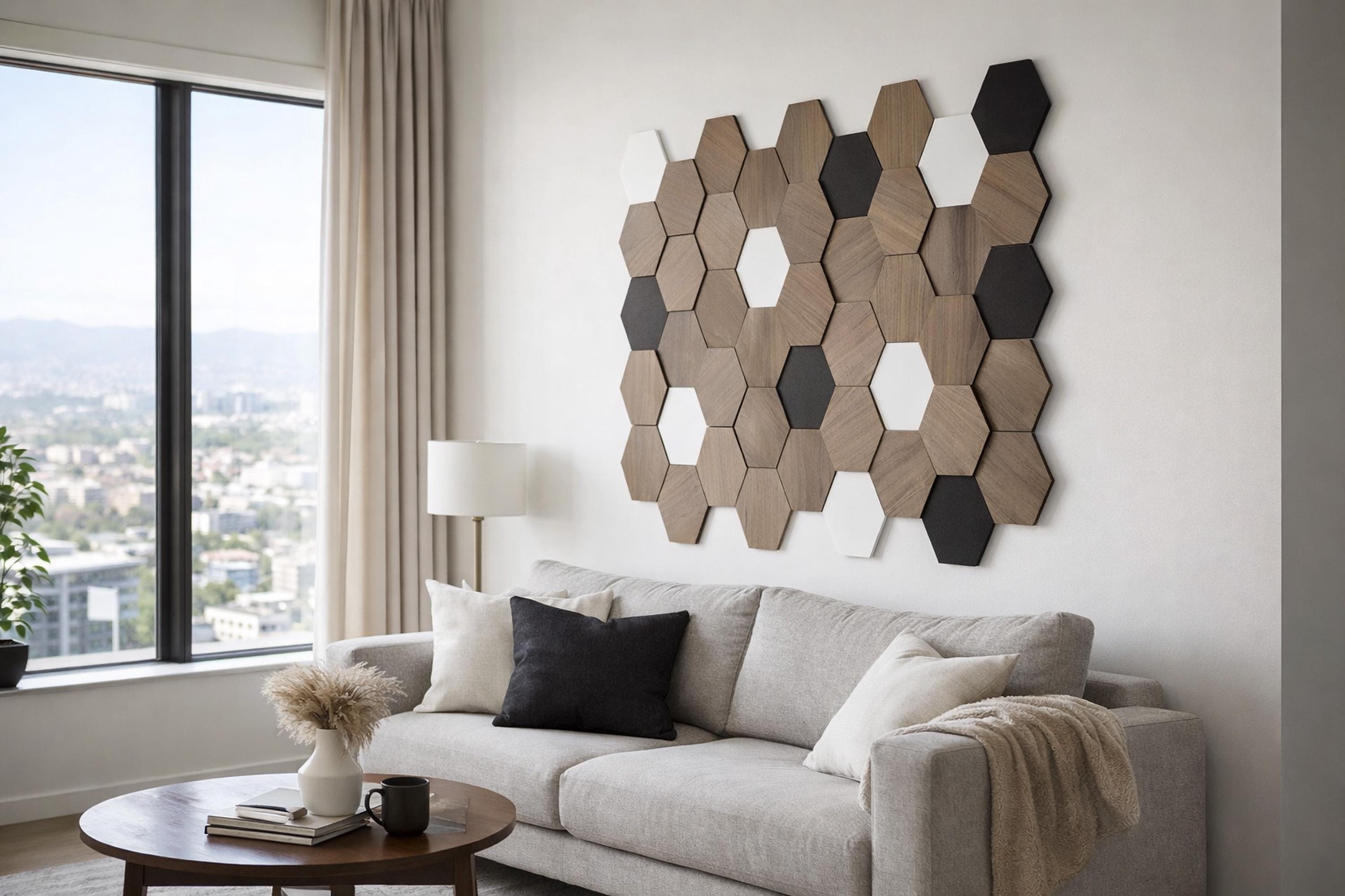Easy-to-install Hexagon Honeycomb Wooden Wall Decor - Etsy