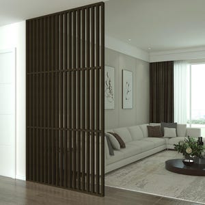 Custom Red Oak Room Divider, Solid Wood Slatted Partition Wall, Modern Room Separator, Modern Feature Wall, Custom Interior Panel