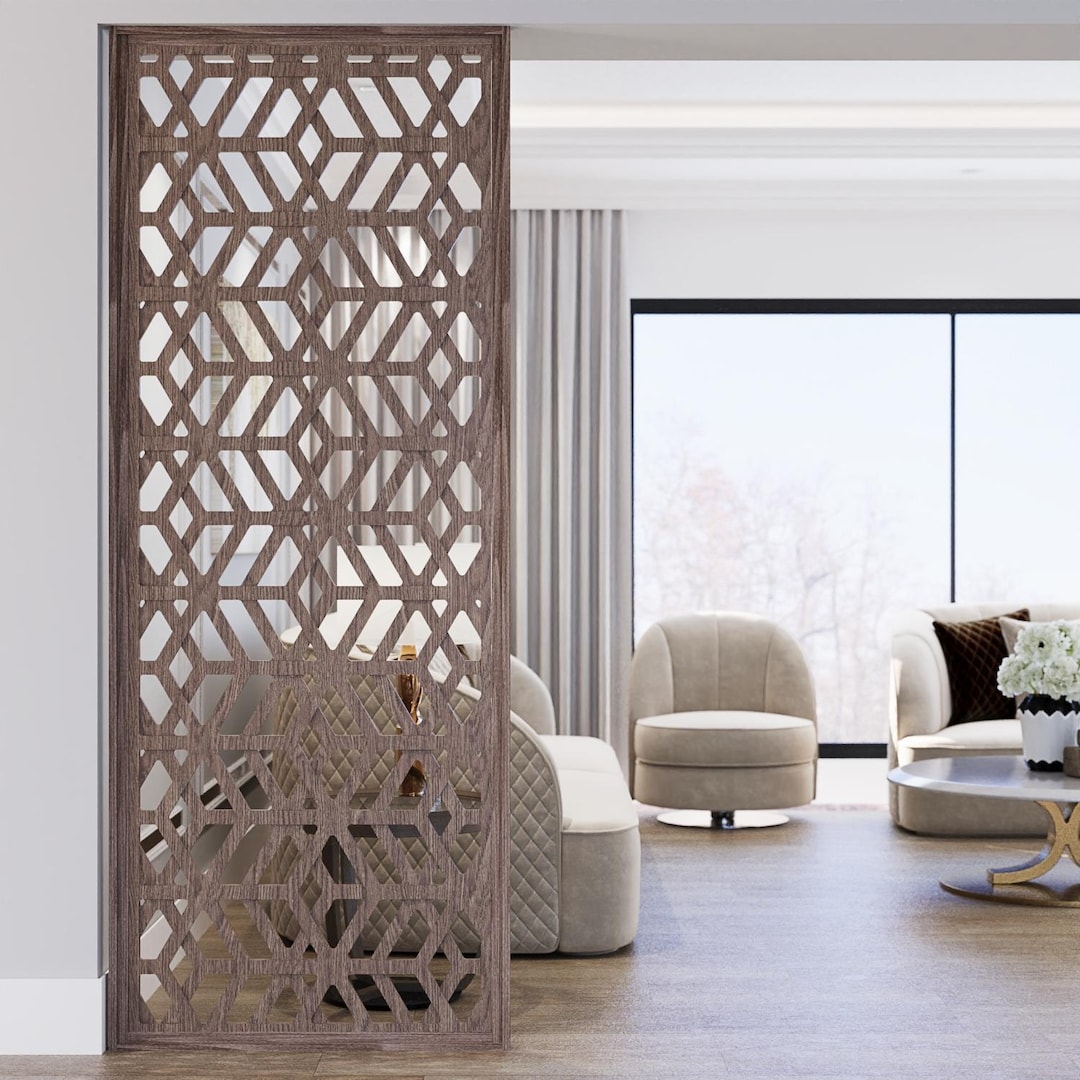 Modern Two Layer Privacy Screen Divider – Custom Room Separator - Etsy