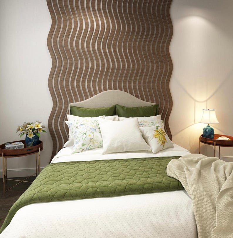 wood slats, curvy panel, wood slat headboard, slat wall, vertical wood slat wall, wood wall panel, home décor diy, 3d wood slat, 3d wooden wall, wood slat accent wall, 3d wall panels, wood acoustic panel, office décor, wall slat panel, wavy panel