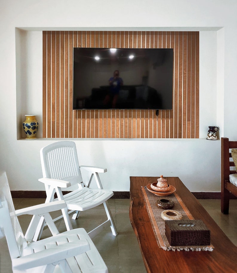 3D Wood Wall Panel Wood Slat 3d Wood Panel Easy Etsy