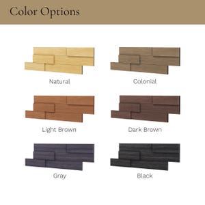 Acoustic Wooden Wall Tiles in various colors, showcasing the 3D brick layout