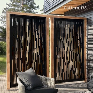 Outdoor privacy screen and garden home art, custom size and pattern