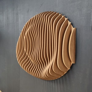 3D white modern parametric wall decor for living room or office