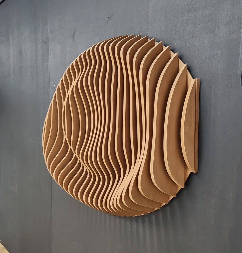 3D white modern parametric wall decor for living room or office