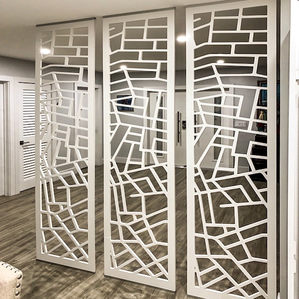 custom room divider, wall divider,  Partition, Custom Made Panels, Custom Size and Design Screens