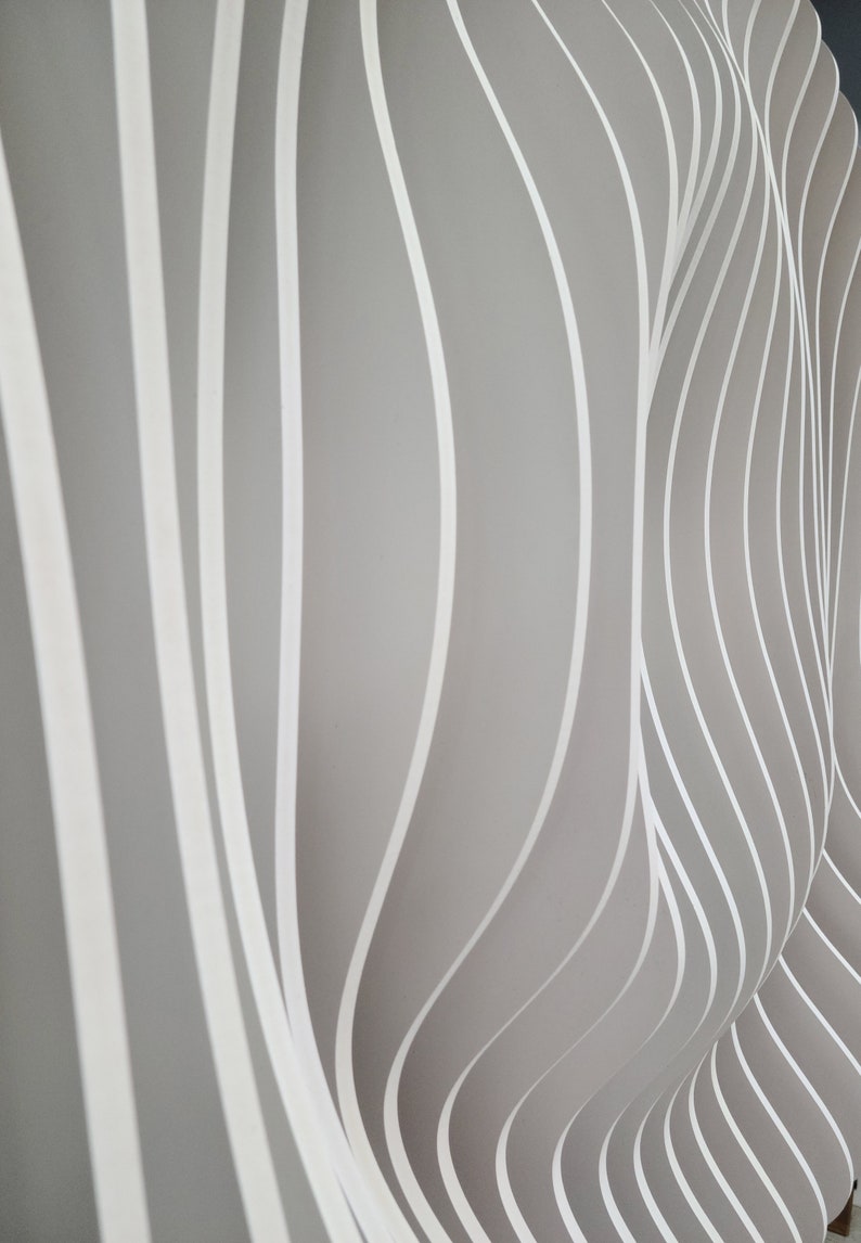 3D white modern parametric wall decor for living room or office