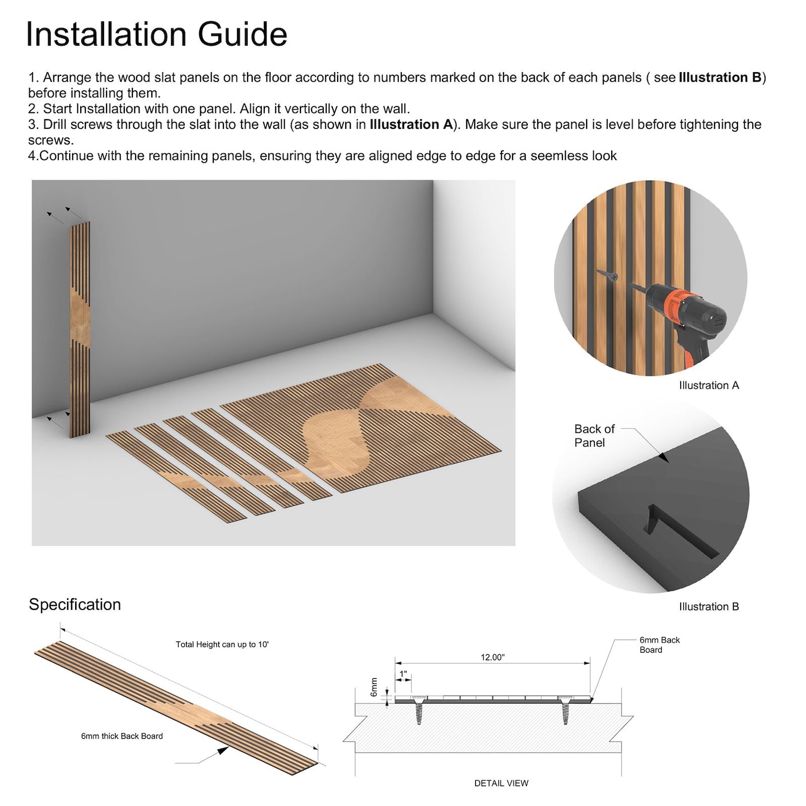 Modern Oak Wall Slat Panels – 3D Wooden Wall Decor | Custom Size ...