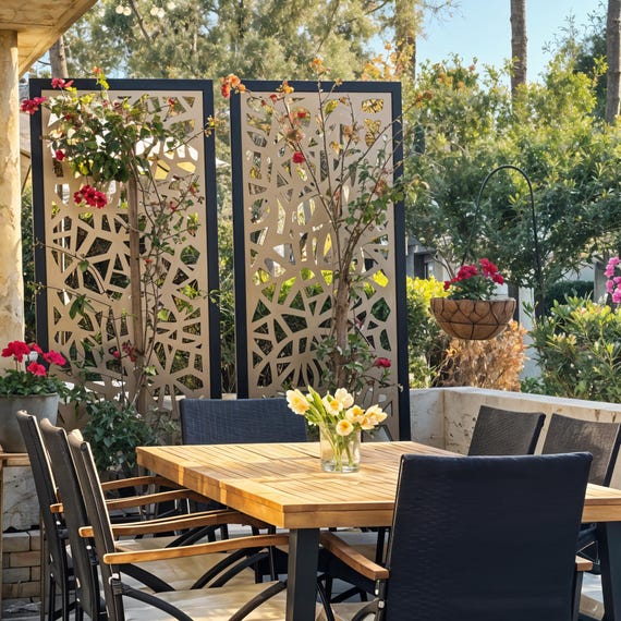 Modern Garden Privacy Screen – Outdoor Decorative Panel for Patio & Fence