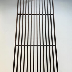 Solid Red Oak Wood Slat Room Divider | Modern Open Space Partition | Decorative Accent Wall Panel | Minimalist Custom Size Wood Screen image 18
