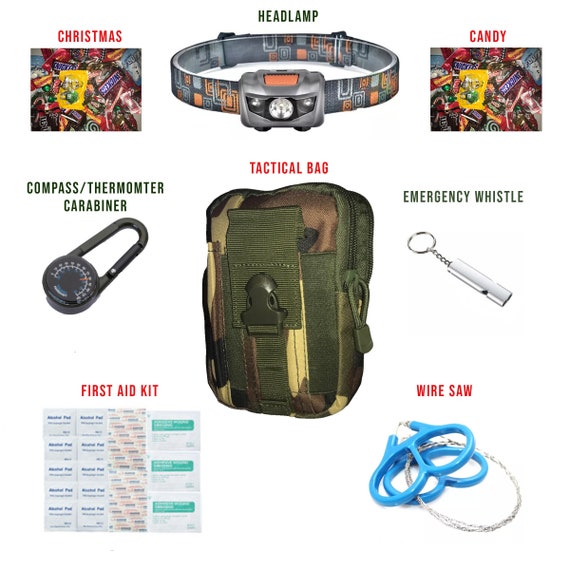 Basic Survival Kit Small Survival Kit Kid s Survival Kit Tactical Bag Survial Kit Camo Bag Etsy UK