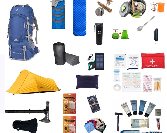 Backpacking Kit: 60L Backpack, Tent, Cookware, First Aid - Etsy