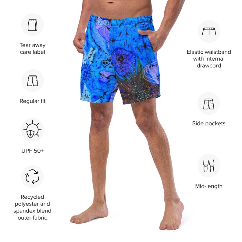 Men's Swim Trunks Stargate Eco Friendly Etsy