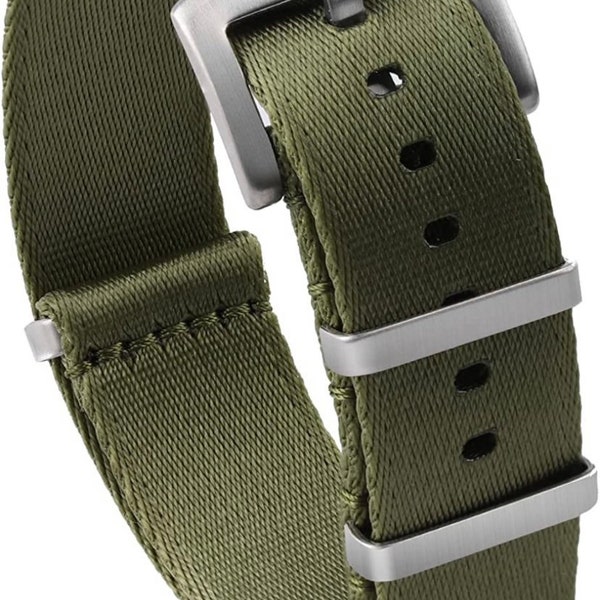 Watchdives Nylon Watch Band 22mm Green Replacement Watch Straps for Men Women