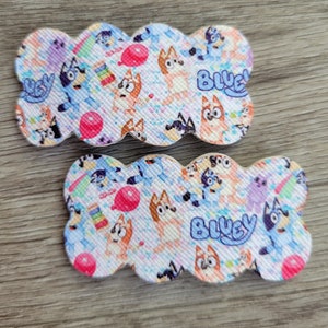 Blue dog cartoon character,  girl hair barrette, snap clip barrettes, little girl gift, fancy hair clips, toddler hair clips,set of 2, cute