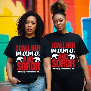 Delta Sigma Theta Sorority I Call her Mama and Daughter 1913 Elephant T-Shirt Delta Legacy Sisters Shirt Deltaversary Oop-Oop Tee DST Gift image 4