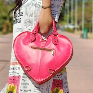 pink heart shaped purse, Valentine&#39;s day gifts for her,