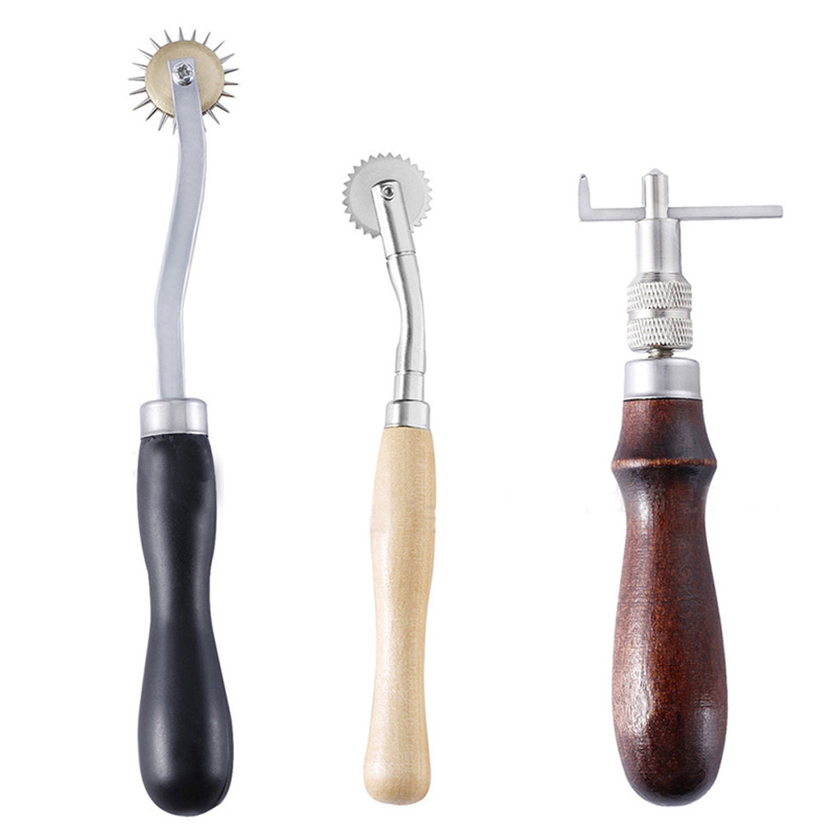 Kit 20 Pezzi Attrezzi Per Lavorazione Pelle - Cucito Manuale, Forbici, Punteruolo, Scanalatore, Per Principianti Ed Esperti