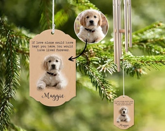 Personalized Pet Memorial Wind Chime, Pet Cat Loss Gifts, dog mom gift, Pet Bereavement Gift, Pet Sympathy Gift, Pet Portrait Wind Chime