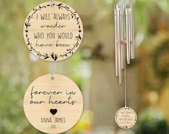 Personalized Baby Memorial Wind Chime, Infant Loss Sympathy Gift