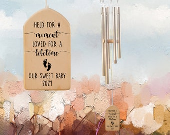 Infant Loss Memorial Wind Chime, Personalized Sympathy Gift